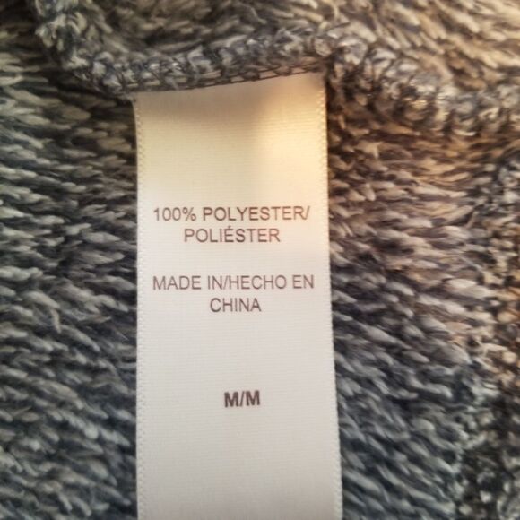 STAN HERMAN ZIP UP FLEECE JACKET. SIZE M. Grayish black. Full front zipper. - Picture 12 of 15